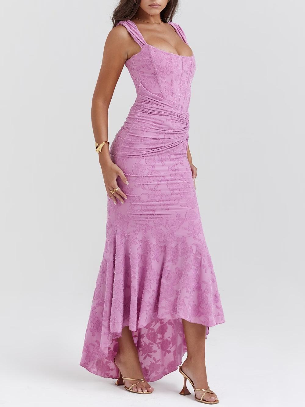 AVA & GRACE NYC™ | Sleek Maxi Floral Print Dress