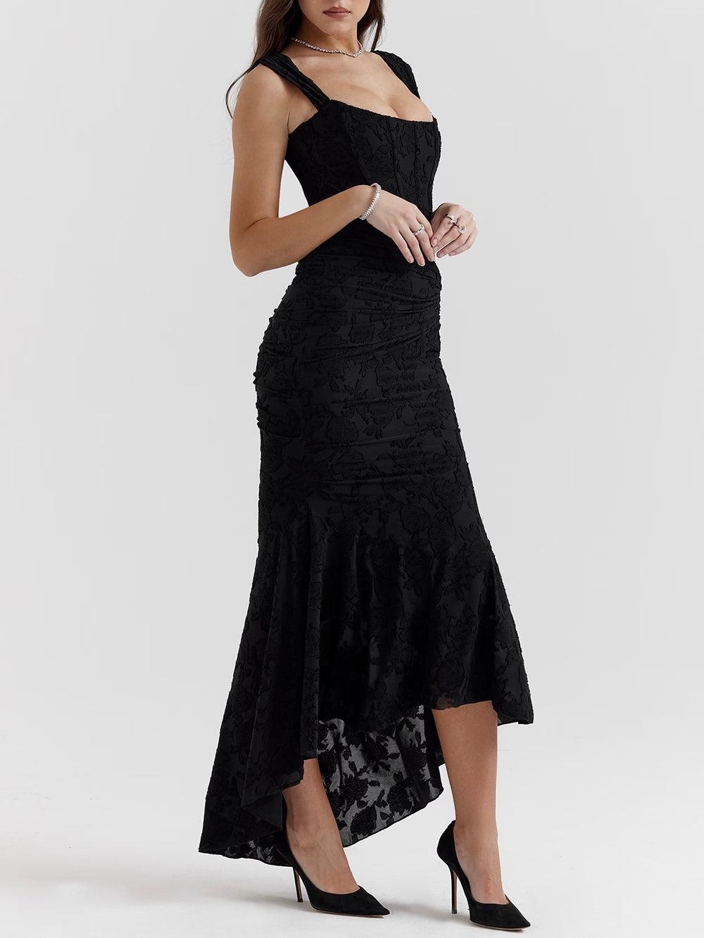 AVA & GRACE NYC™ | Sleek Maxi Floral Print Dress