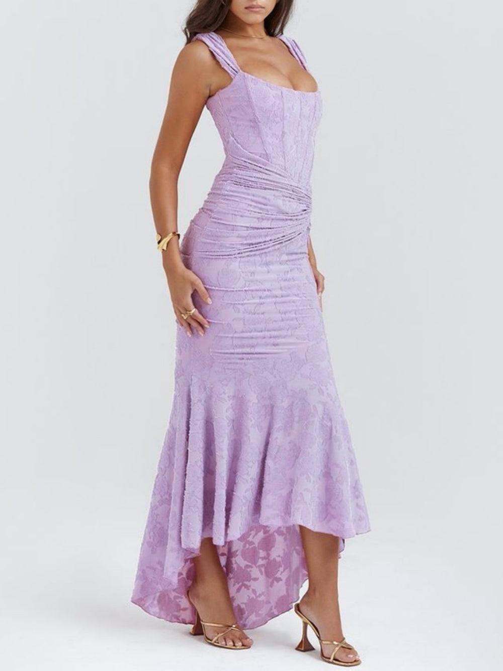AVA & GRACE NYC™ | Sleek Maxi Floral Print Dress