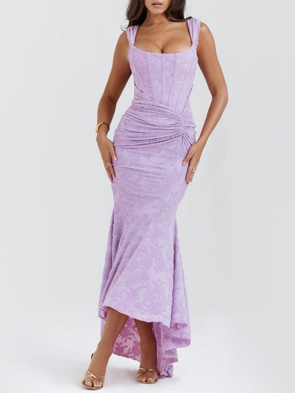 AVA & GRACE NYC™ | Sleek Maxi Floral Print Dress